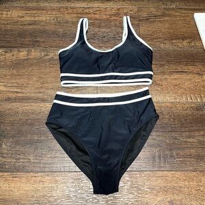 Black and White Women's Bikini Medium